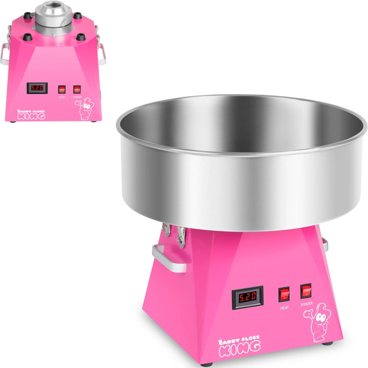 Led Cukraus Vatos Aparatas Rožinis 52cm 1030w Royal Catering Rczk-1030-w-r