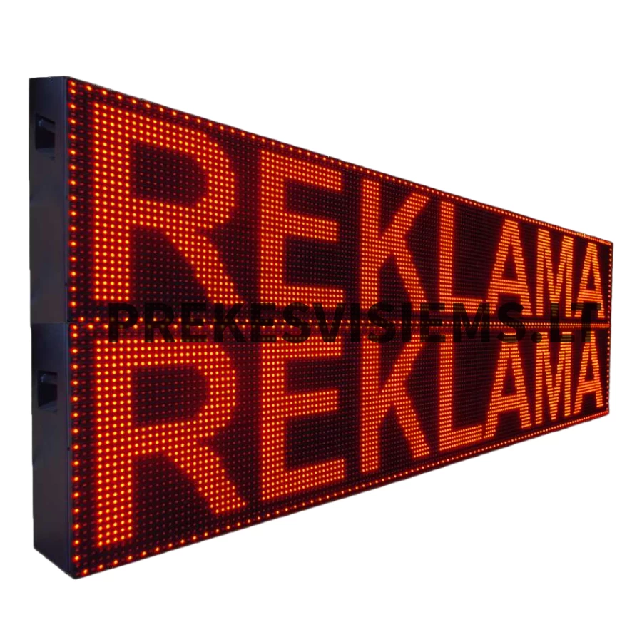 LED reklama 100 x 20cm raudonos spalvos