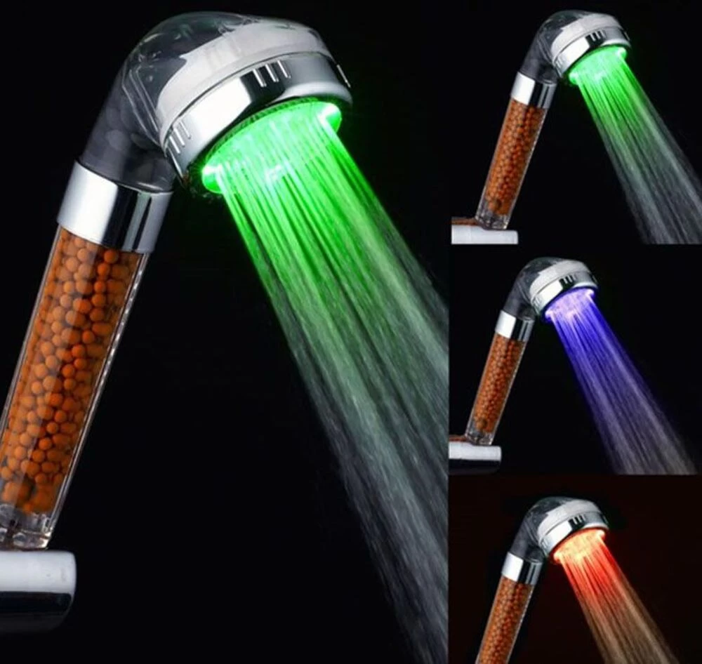 Keičianti spalvas SPA dušo galvutė su turmalinu ir germaniu