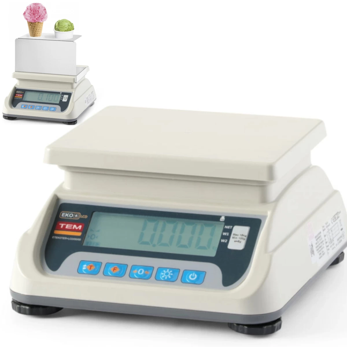 Ledų Porcijinės Svarstyklės Su Legalizavimu M Rs232 Lcd 20 G - 6 Kg / 2g Ledų Porcijinės Svarstyklės Su Legalizavimu M Rs232 Lcd 20 G - 6 Kg / 2g