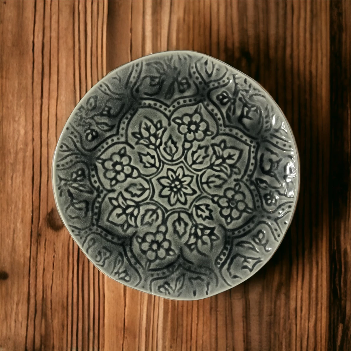 Lėkštė MOSH | pilka | blizgi | keramika | Ø28CM (69993)