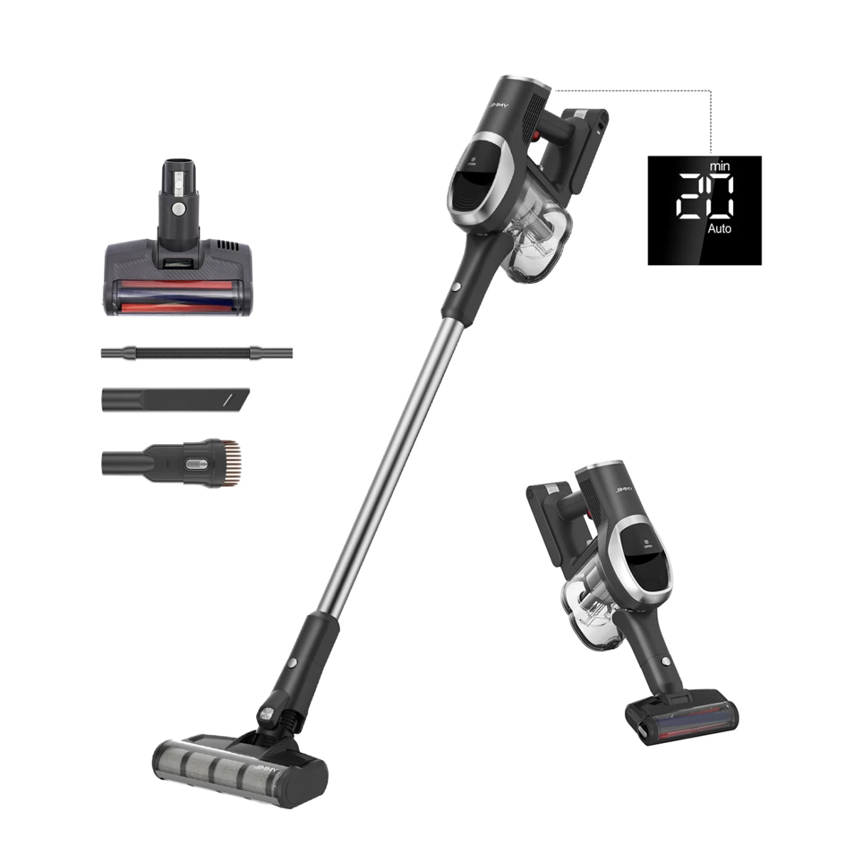 Lengvas Akumuliatorinis Dulkių Siurblys Jimmy Jv83 Pro 500w - Juodas