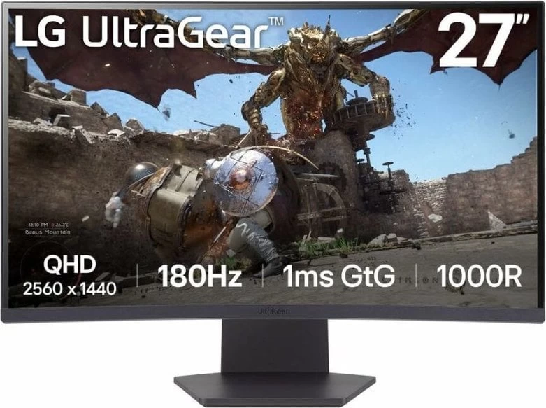 Lg 27gs60qc-b Monitorius (27&amp;quot; /va /180hz /2560 X 1440 / Juodas)