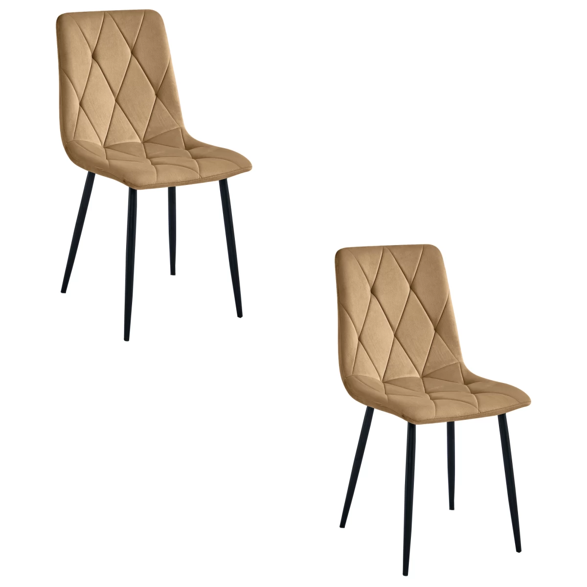 Libra Kėdė - Rudas Aksomas / Juodos Kojos X 2