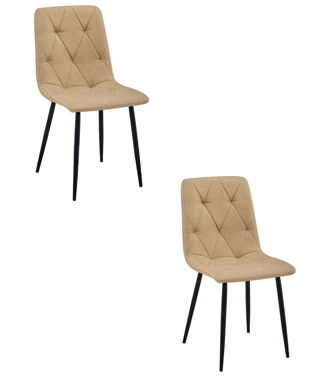 libra Kėdė - Rudas Audinys / Juodos Kojos X 2