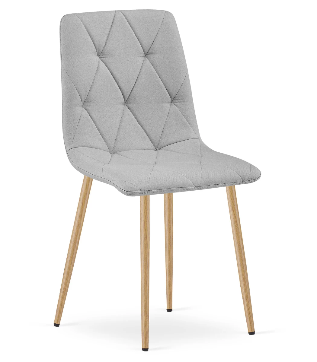 libra Kėdė - šviesiai Pilkas Audinys / Medžio Spalvos Kojos X 2