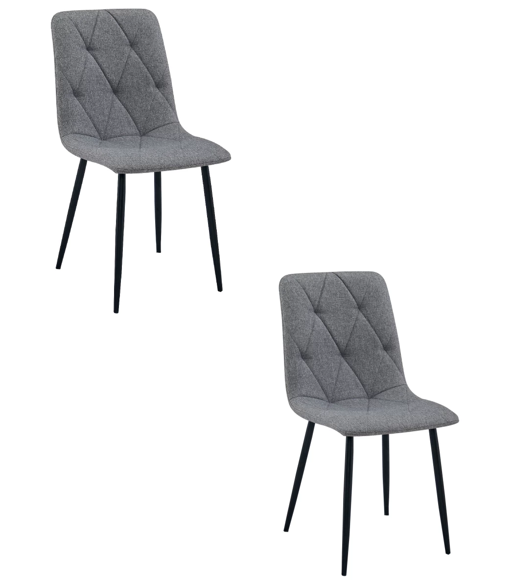 libra Kėdė - Tamsiai Pilkas Audinys / Juodos Kojos X 2