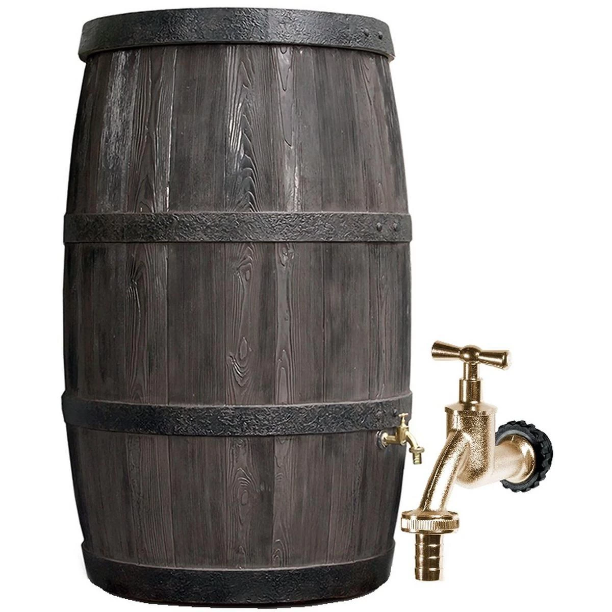 Lietaus Vandens Rezervuaras Statinė Bordo Spalvos 500l Umbra Wood