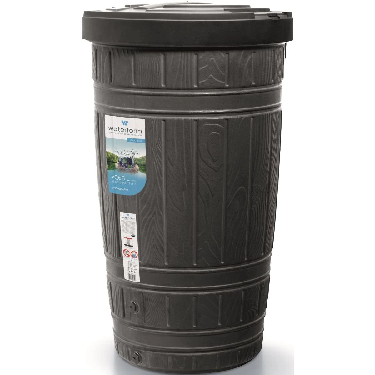 Lietaus Vandens Talpykla Woodcan 265l Juoda