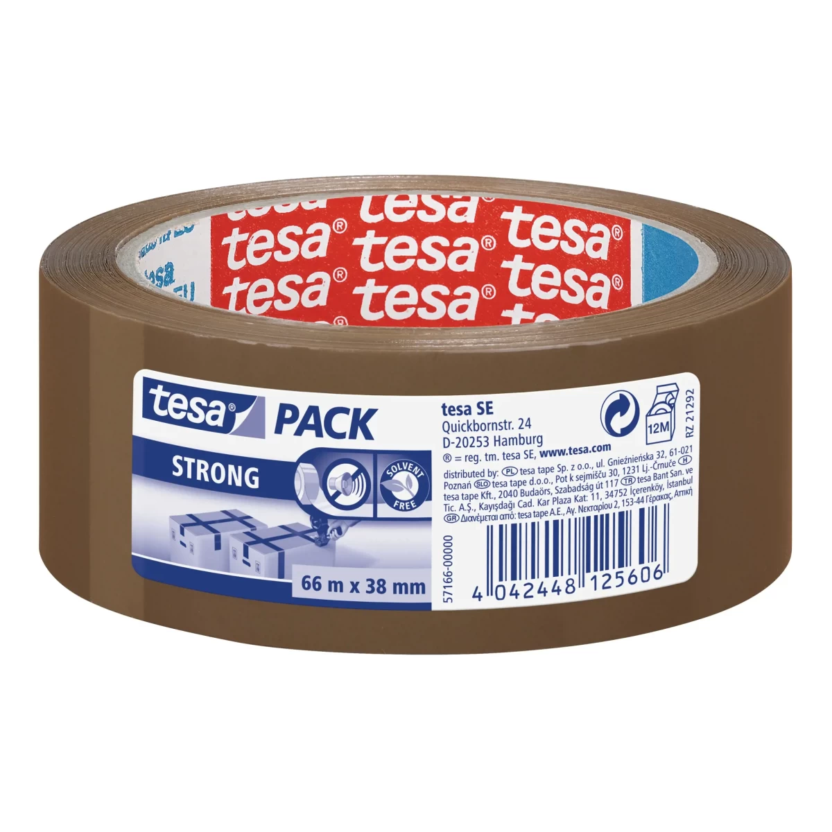 Lipni pakavimo juosta TESA Tesapack Strong, 38mm 66m ruda sp.