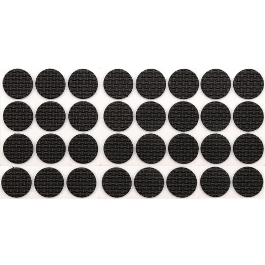 Lipnūs padukai baldams juodi 18mm/32vnt. (74885)