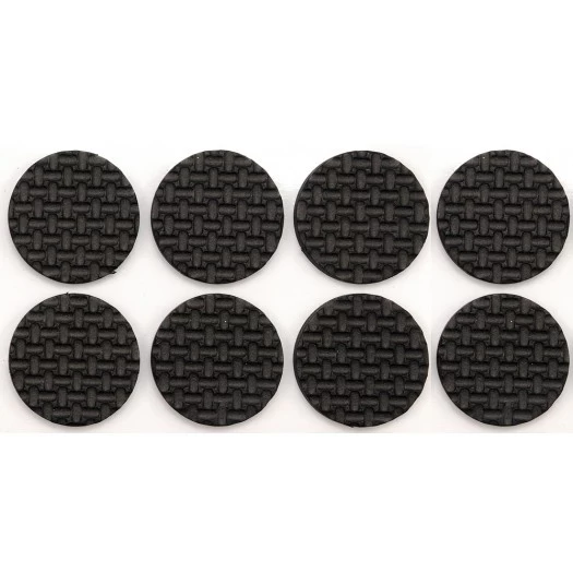 Lipnūs padukai baldams juodi 38mm/8vnt. (74887)