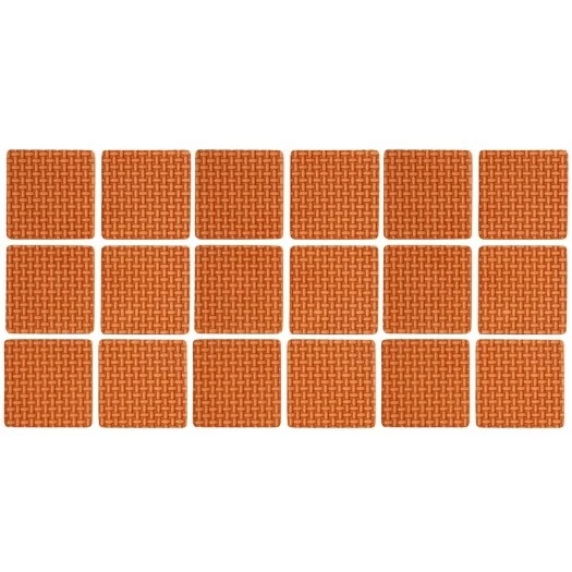 Lipnūs padukai baldams rudi 25x25mm 18vnt. (74892)