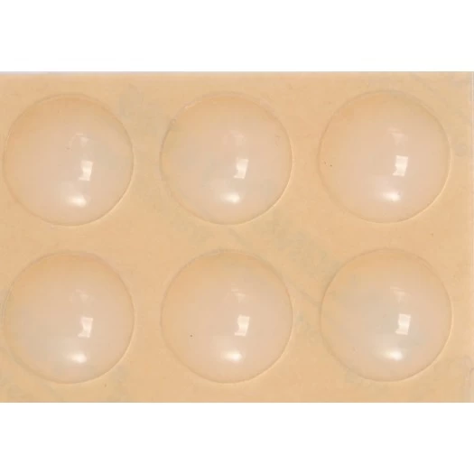 Lipnūs padukai baldams silikoniniai skaidrūs 19mm 6vnt. (74914)