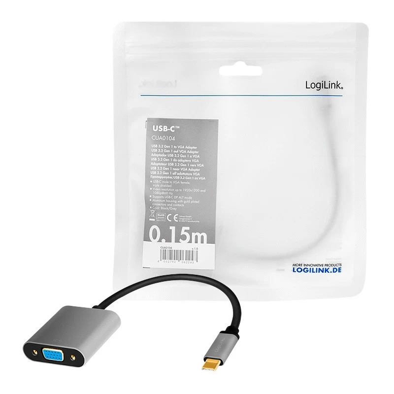 Logilink Adapteris Cua0104 Usb-c - Vga