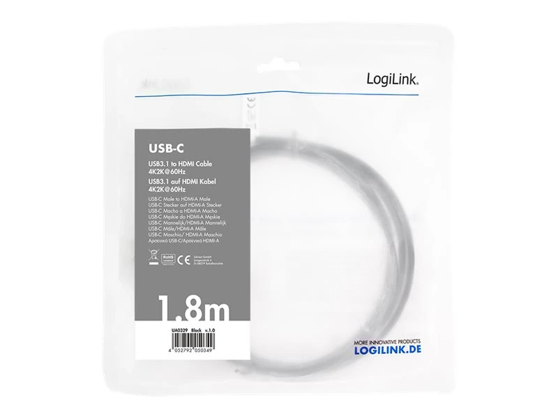 Logilink Hdmi 1.8 Usb Kabelis