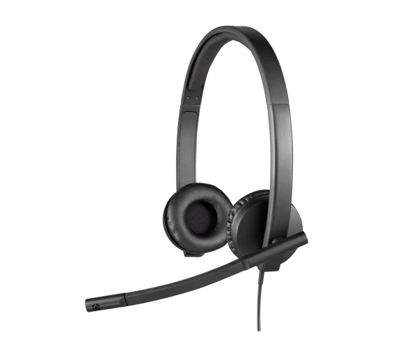 Logitech H570e Mono MS Teams Laidinės ausinės USB-A, Juoda