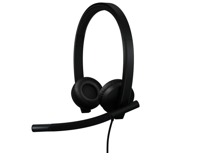 Logitech H570e Stereo MS Teams Laidinės ausinės USB-A, Juoda