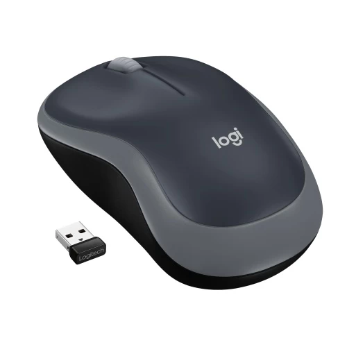 Logitech M185 Belaidė pelė, RF Wireless, 1000 DPI, Juoda/Pilka