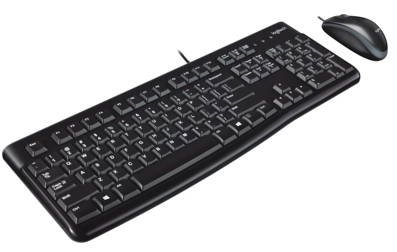 Logitech MK120 Combo Laidinė klaviatūra + pelė, USB, US Int, Juoda