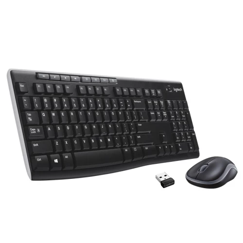 Logitech MK270 Wireless Combo Belaidė klaviatūra + pelė, US Int, Juoda
