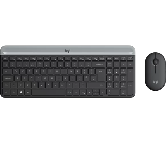 Logitech MK470 Slim Combo Belaidė klaviatūra + pelė, US, Graphite