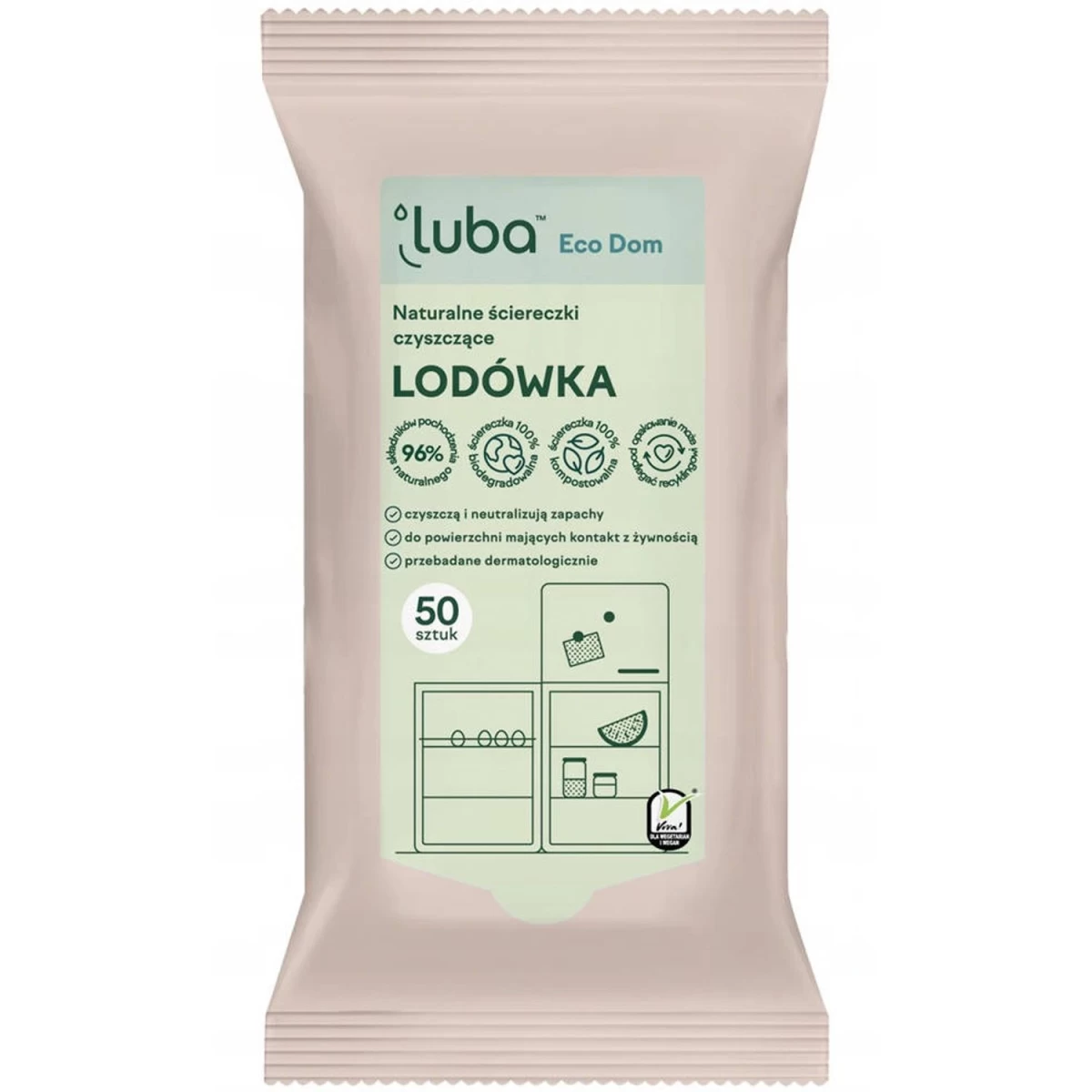 luba Eco Home Natūralios šluostės šaldytuvui Valyti, 50 Vnt.