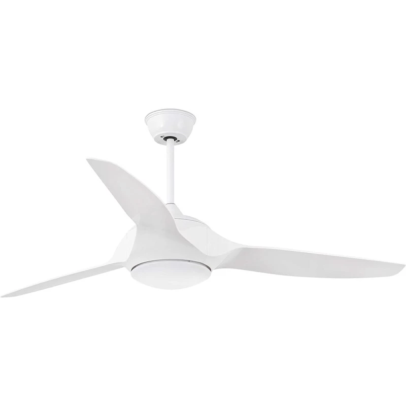 Lubų ventiliatorius Faro Kailua, su šviestuvu, baltos spalvos