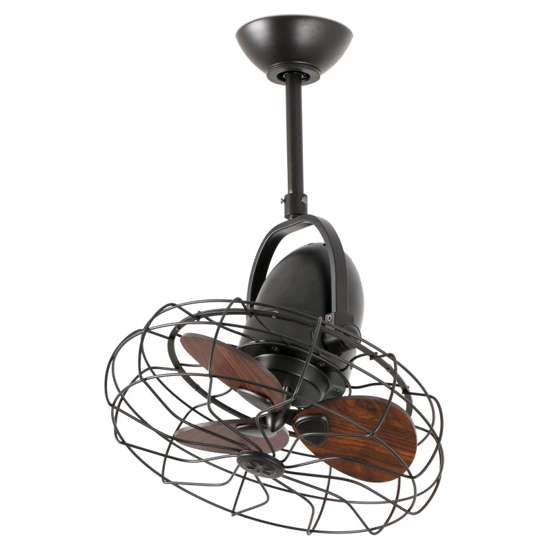 Lubų ventiliatorius Faro Keiki, be šviestuvo, rudos spalvos