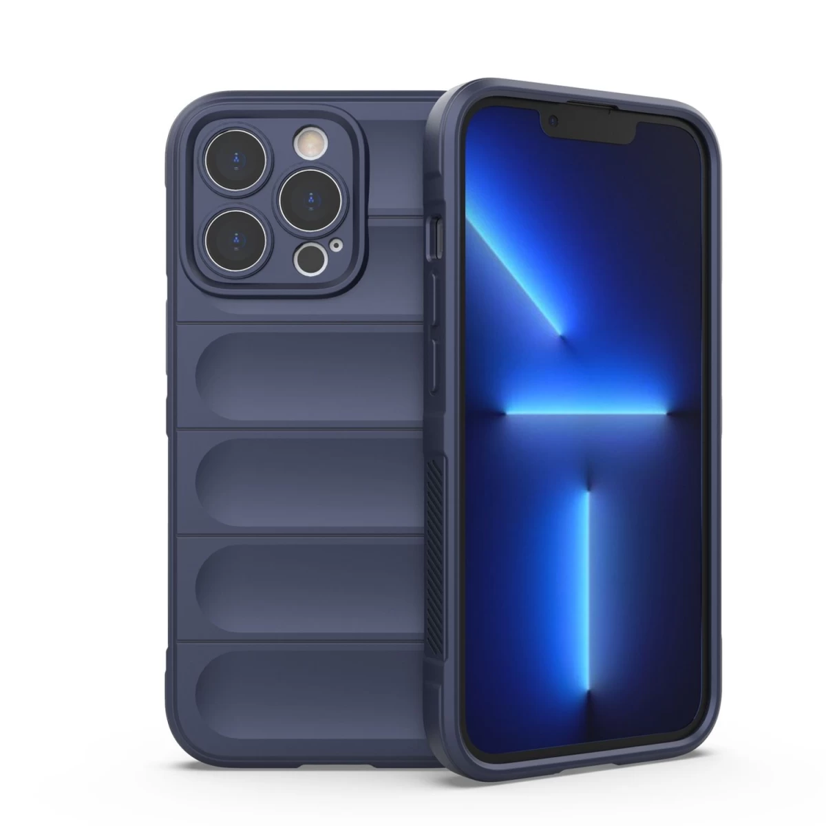 Magic Shield Dėklas Iphone 13 Pro Lankstus šarvuotas Dėklas Tamsiai Mėlynas