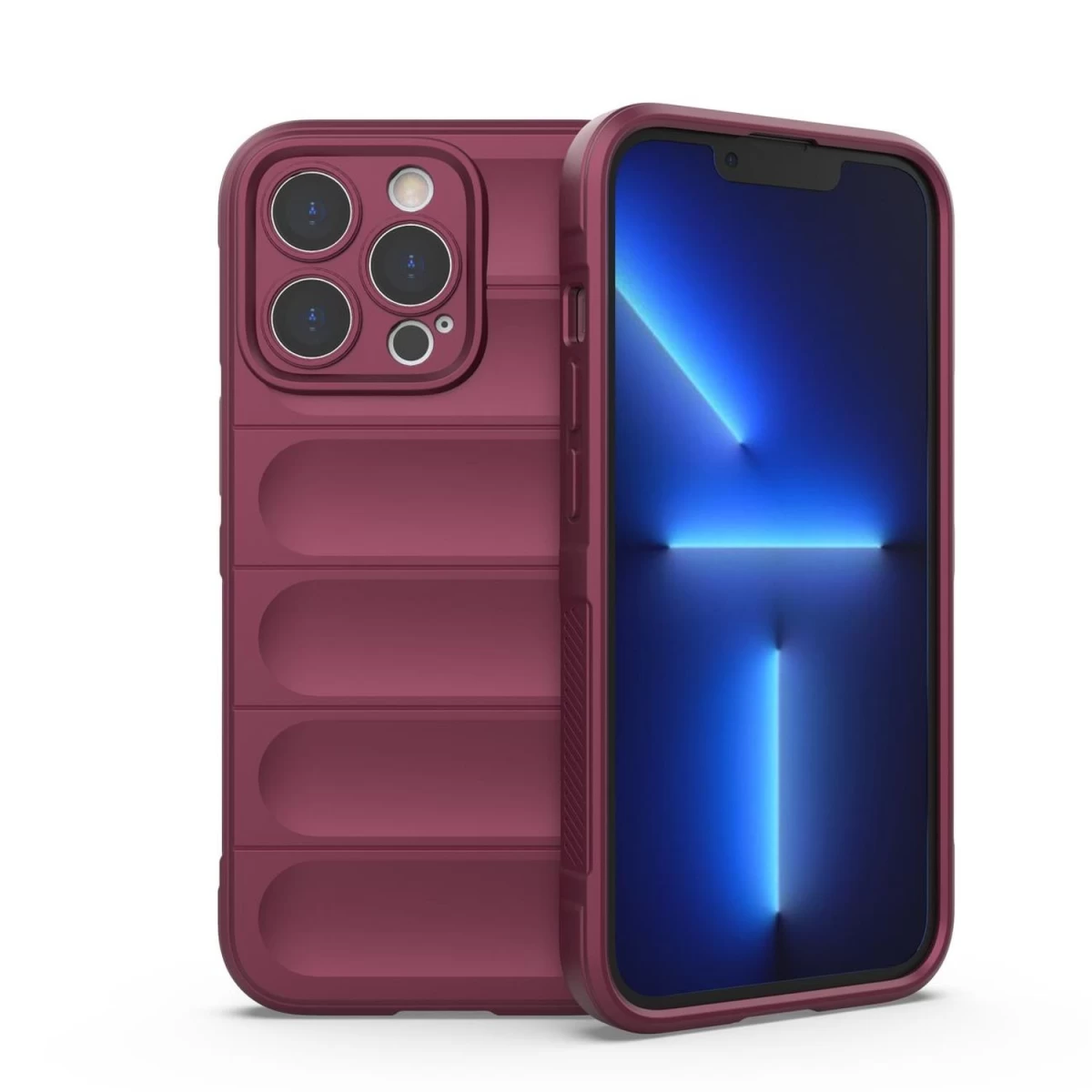 magic Shield Dėklas iphone 13 Pro Max, Lankstus šarvuotas Dėklas, Bordo Spalvos