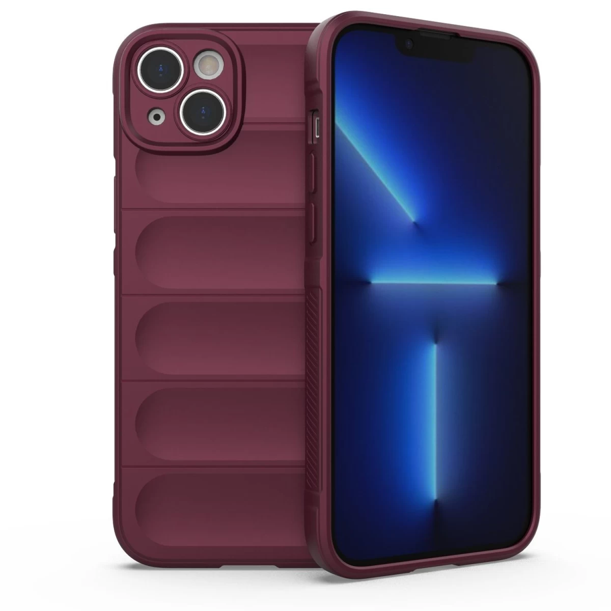 magic Shield Dėklas iphone 14 Plus, Lankstus šarvuotas Dėklas, Bordo Spalvos