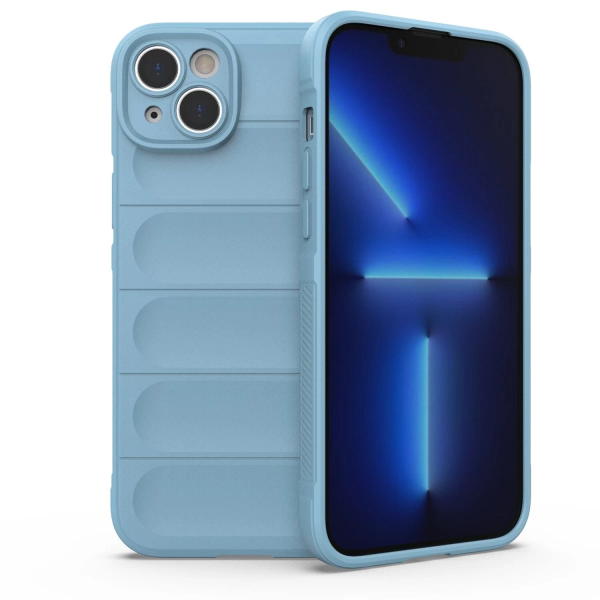 magic Shield Dėklas iphone 14 Plus, Lankstus šarvuotas Dėklas, šviesiai Mėlynas