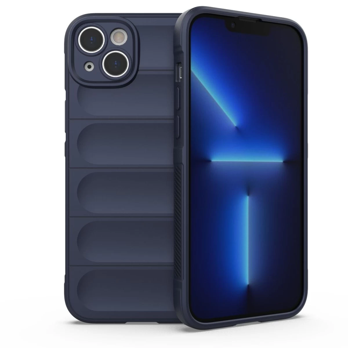 magic Shield Dėklas iphone 14 Plus, Lankstus šarvuotas Dėklas, Tamsiai Mėlynas