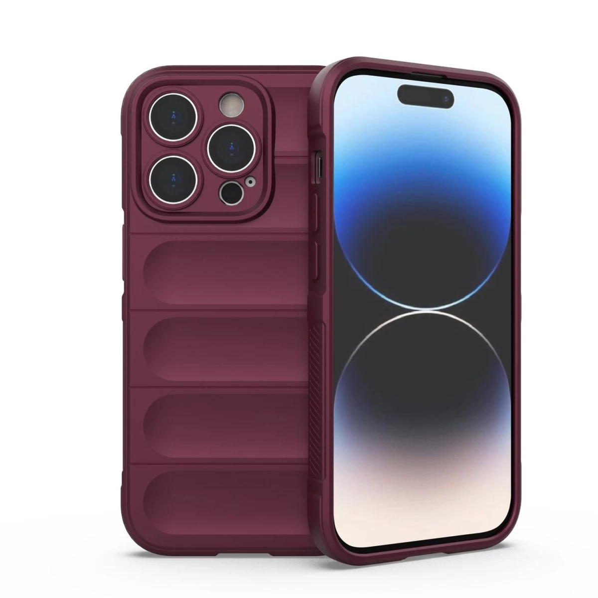 Magic Shield Dėklas Iphone 14 Pro Lankstus šarvuotas Dėklas Bordo Spalvos
