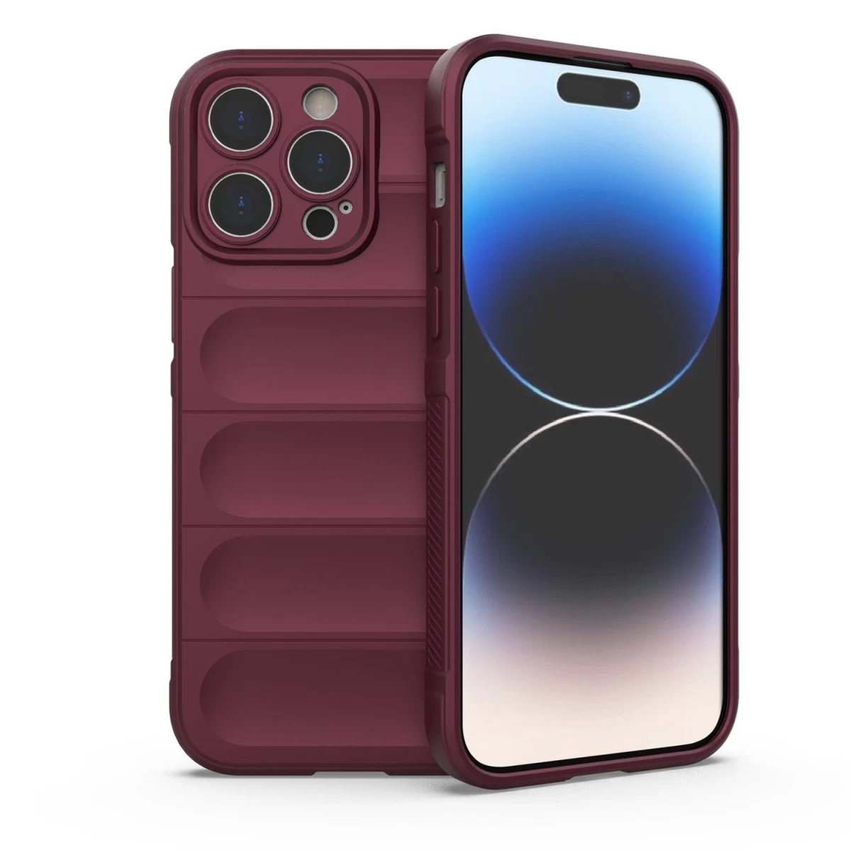 magic Shield Dėklas iphone 14 Pro Max, Lankstus šarvuotas Dėklas, Bordo Spalvos