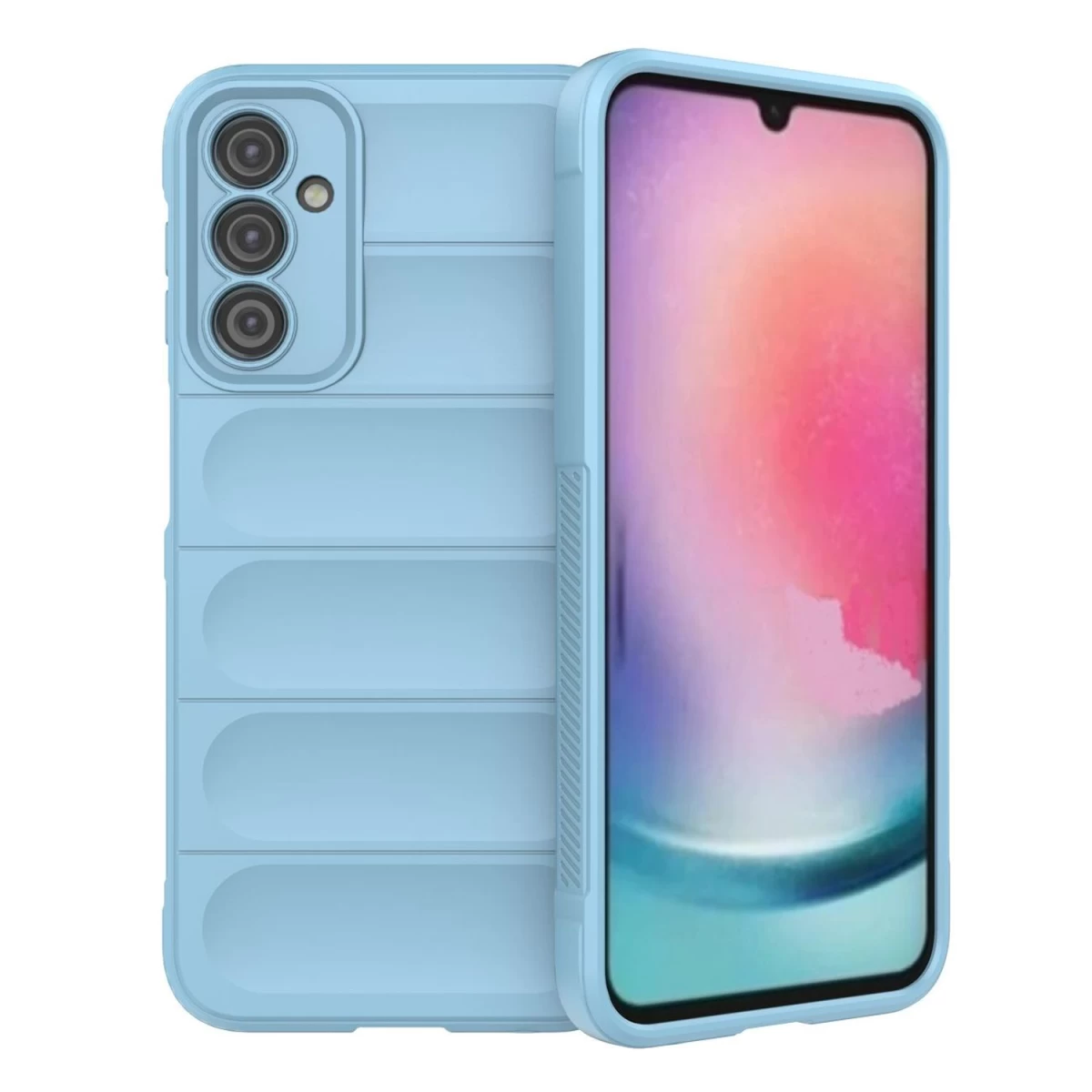 magic Shield Dėklas samsung Galaxy A24 4g, Lankstus šarvuotas Dėklas, šviesiai Mėlynas
