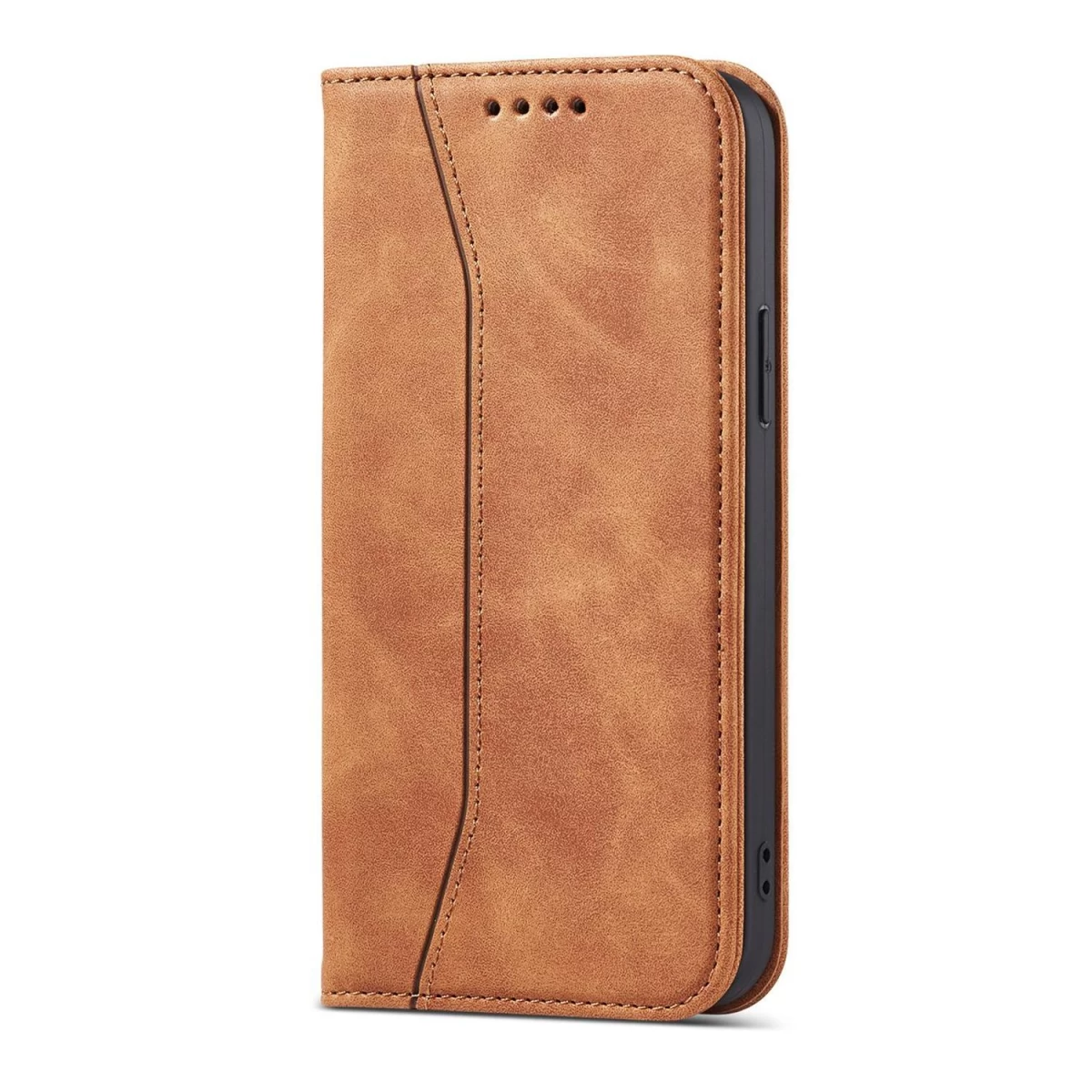 Magnetas Fancy Case Iphone 13 Pro Piniginės Kortelės Laikiklis Stovas Rudos Spalvos