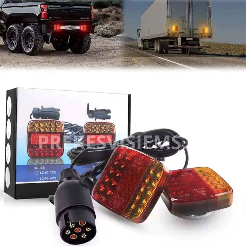Magnetiniai LED priekabos žibintai, LD-01