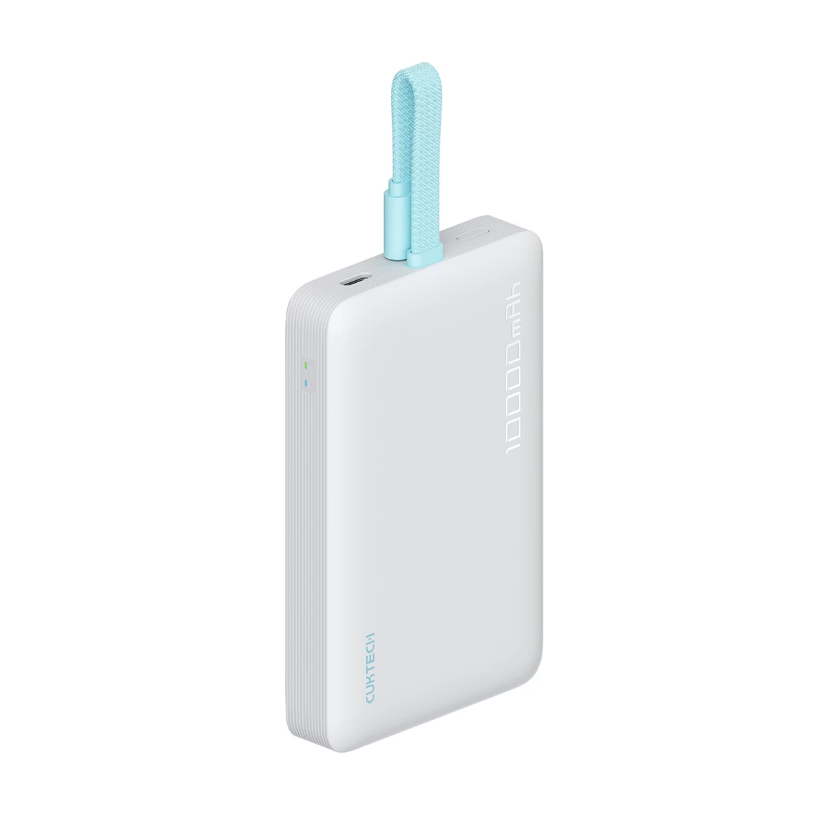 Magnetinis 10000 Mah Usb-c Maitinimo Blokas Su Integruotu Usb-c Kabeliu - Baltas