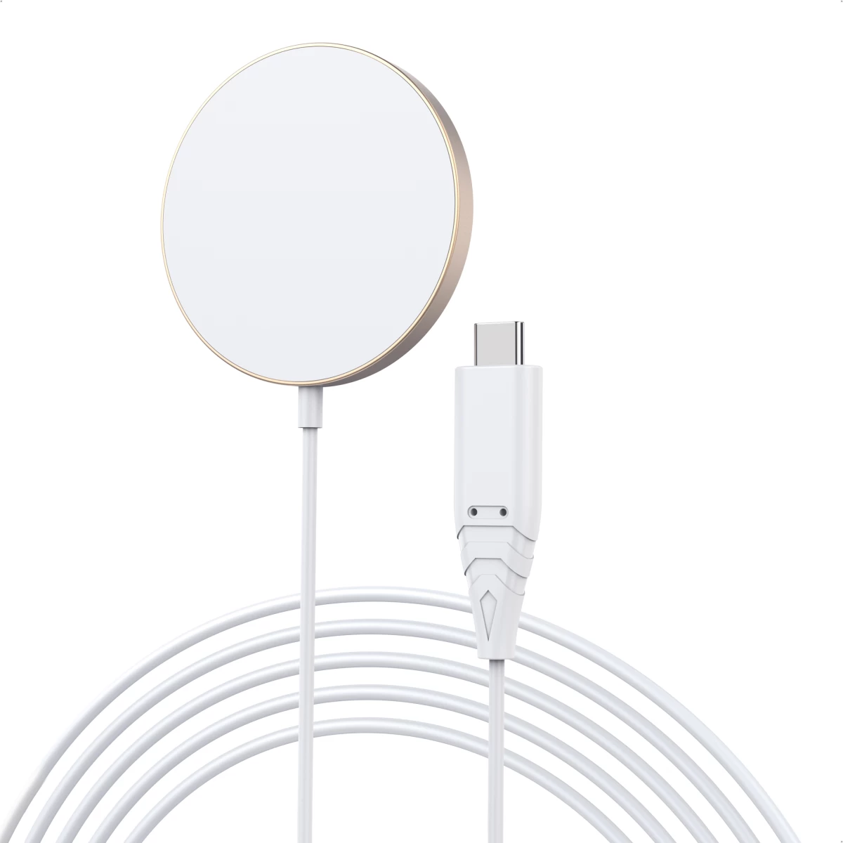 Magnetinis Belaidis įkroviklis 15w Magsafe Iphone 12/13/14 Aukso Spalvos