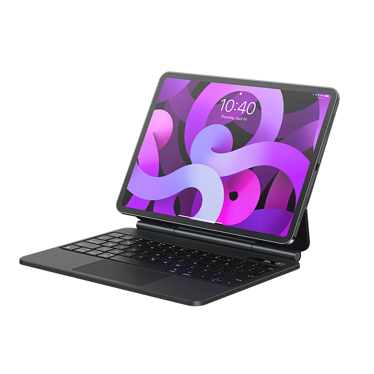 Magnetinis Dėklas + Belaidė Klaviatūra Su Jutikliniu Kilimėliu ipad Pro 11&#039;&#039; / ipad Air 4/5 10,9 Pilkos Spalvos