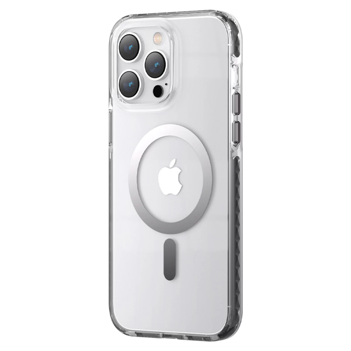 Magnetinis Dėklas Iphone 14 Magsafe Pqy Ice Crystal Series Pilkas