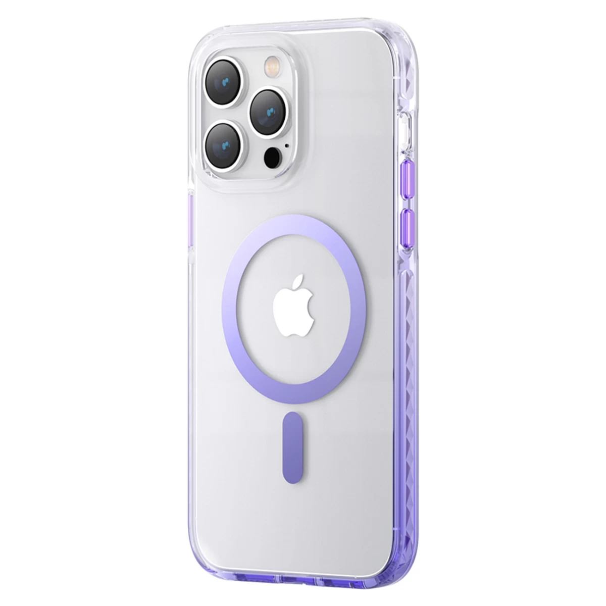 Magnetinis Dėklas Iphone 14 Magsafe Pqy Ice Crystal Series Violetinės Spalvos