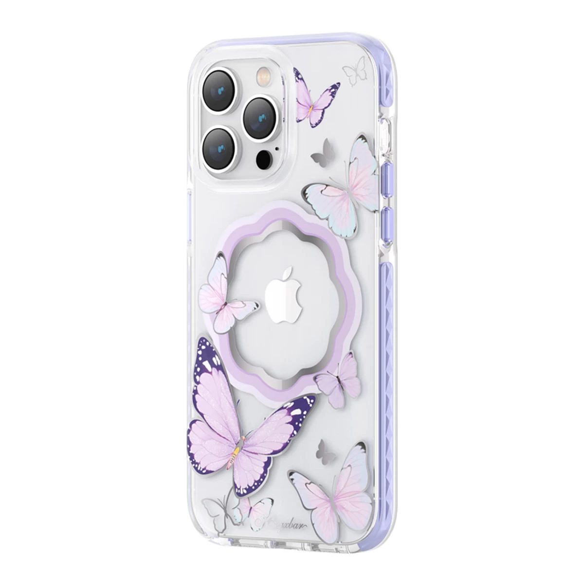 Magnetinis Dėklas iphone 14 Plus Magsafe Butterfly Series Violetinės Spalvos