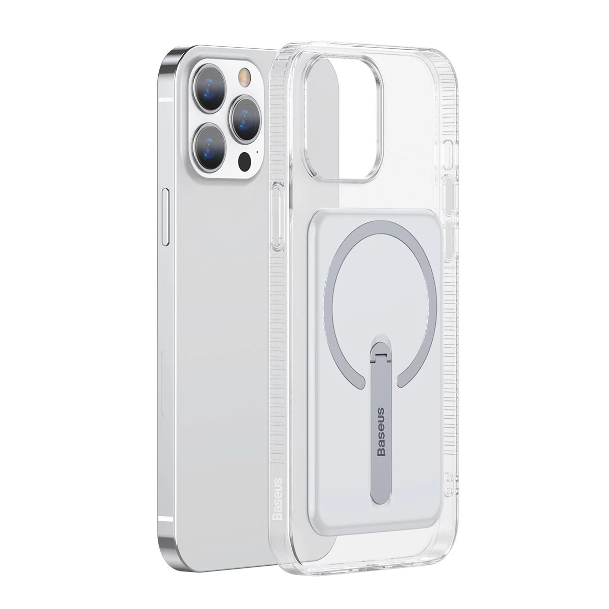 Magnetinis Dėklas Su Stovu iphone 13 Pro 6,1&#039;&#039; 2021 Skaidrus
