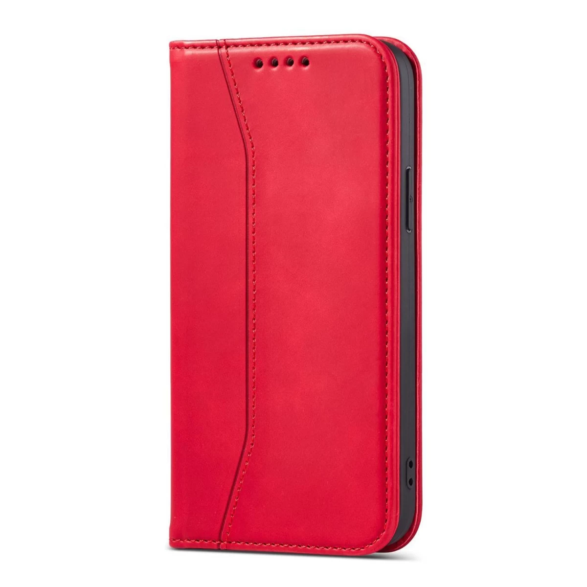Magnetinis fancy Dėklas iphone 14 Pro, Apverčiamas Piniginės Stovas, Raudonas Dangtelis