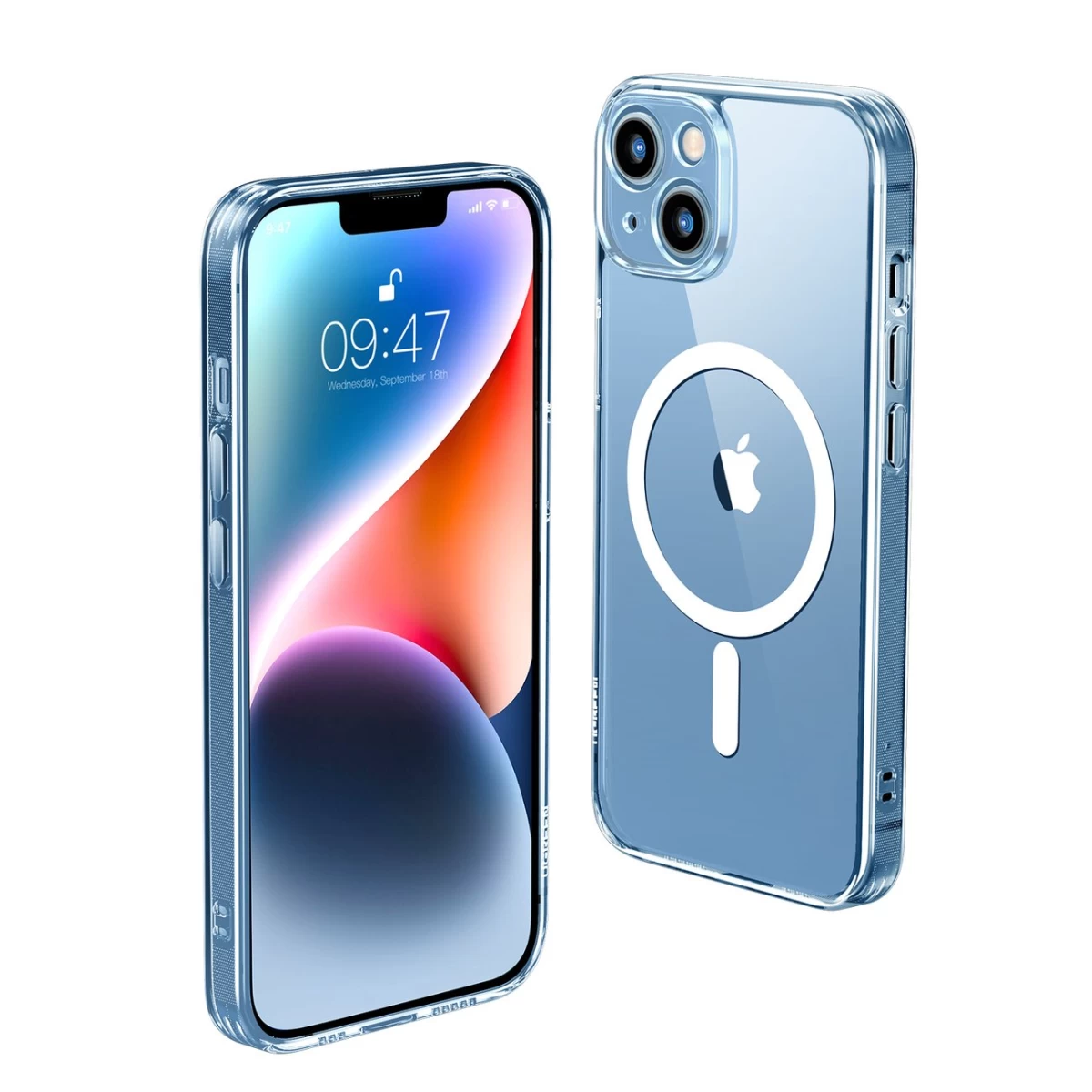 Magnetinis Gelinis Dėklas iphone 14 Plus Permatomas Magsafe