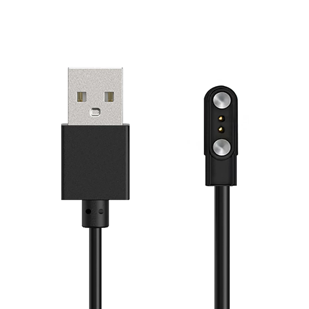 Magnetinis įkroviklis 2 Kontaktų 2,8 Mm Išmaniesiems Laikrodžiams 60 Cm - Juodas