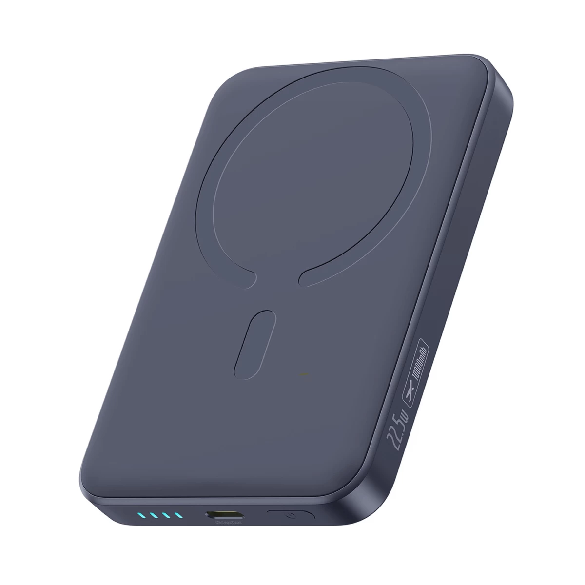 Magnetinis Maitinimo Blokas 10000 Mah 22,5 W enerfill Fm11 Magsafe Su Usb-c Kabeliu - Tamsiai Pilkas